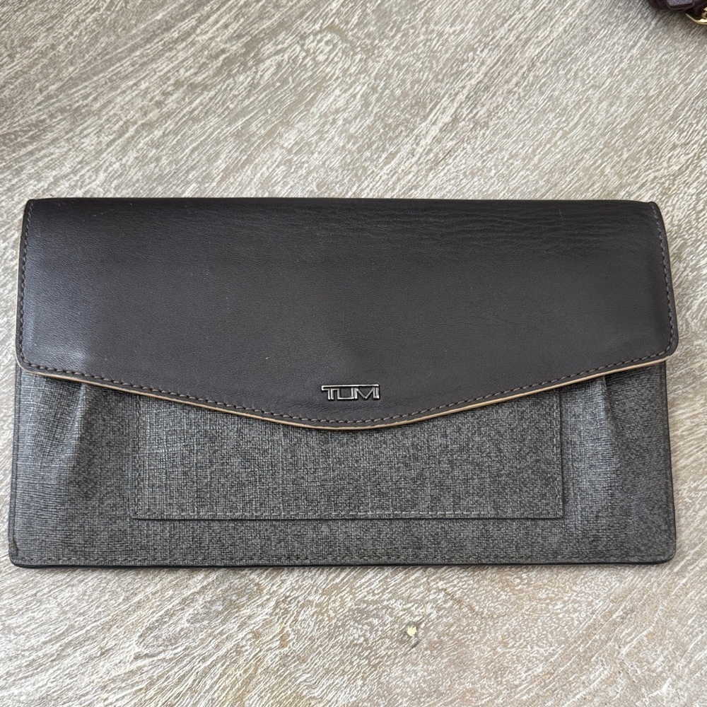 Tumi Leather Gray Wallet